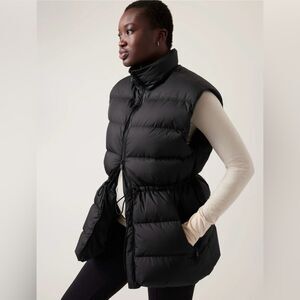 Athleta Black Puffer Vest